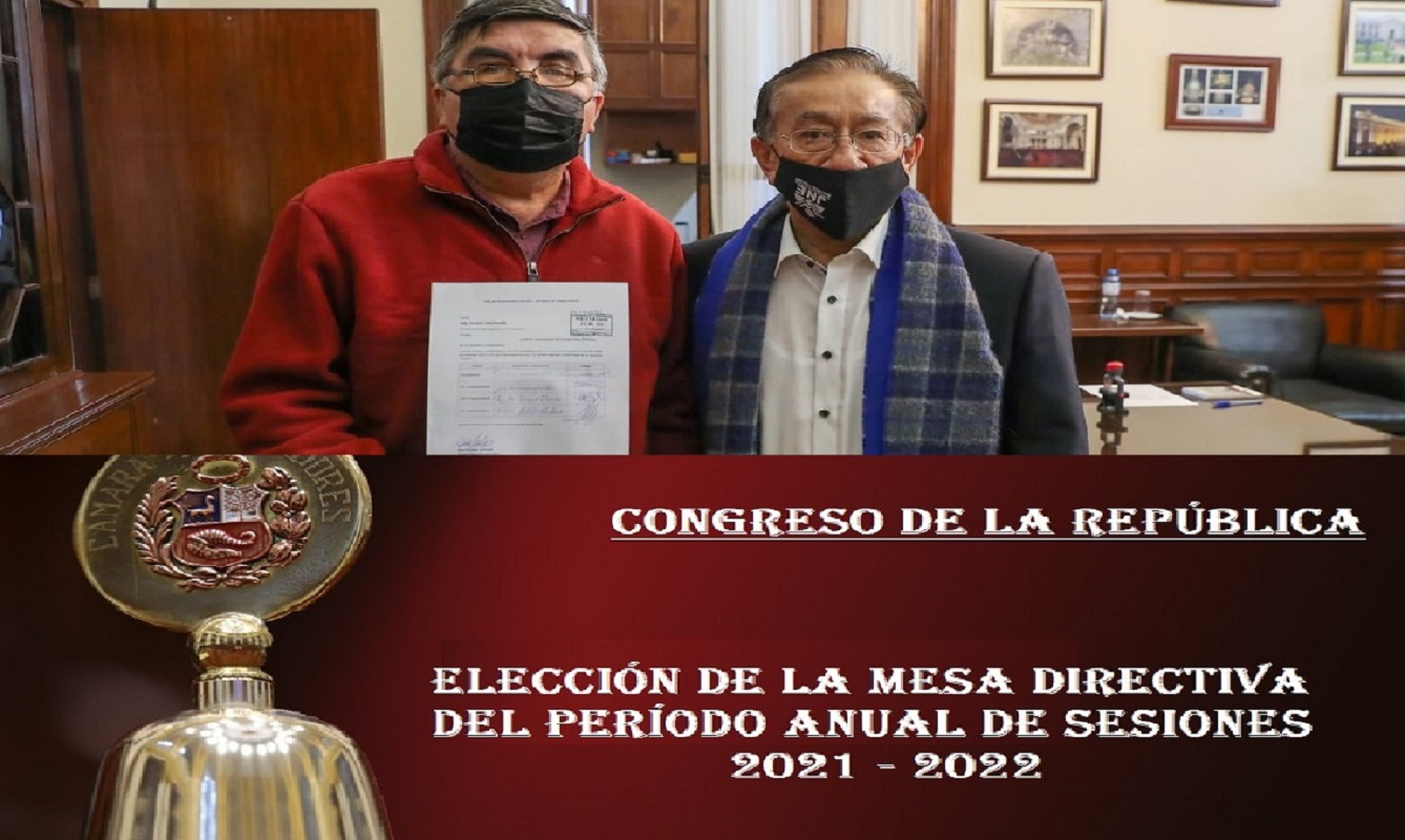 Tercera lista para presidir el Congreso, la lidera: Somos Perú, Perú Libre, Juntos por el Perú y No Agrupados.
