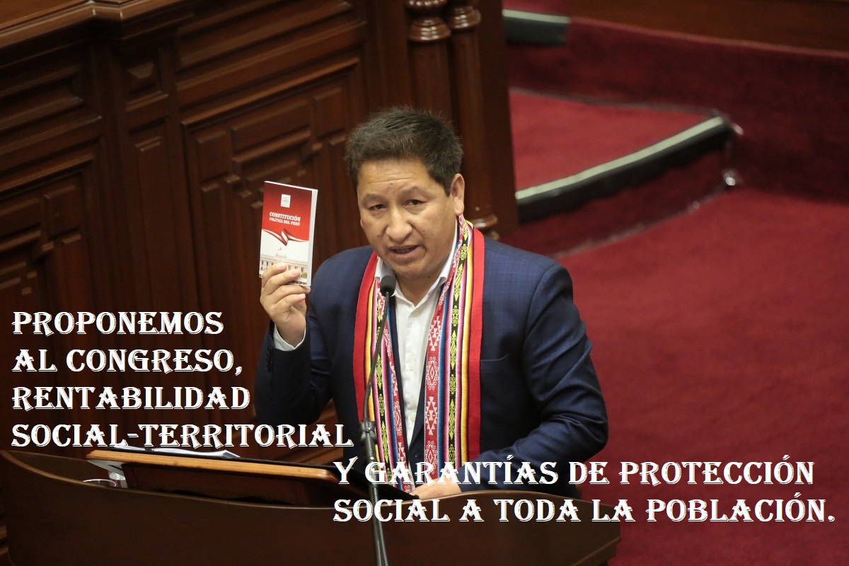 Gabinete del premier Guido Bellido propone al Congreso, rentabilidad social-territorial y garantías de protección poblacional.