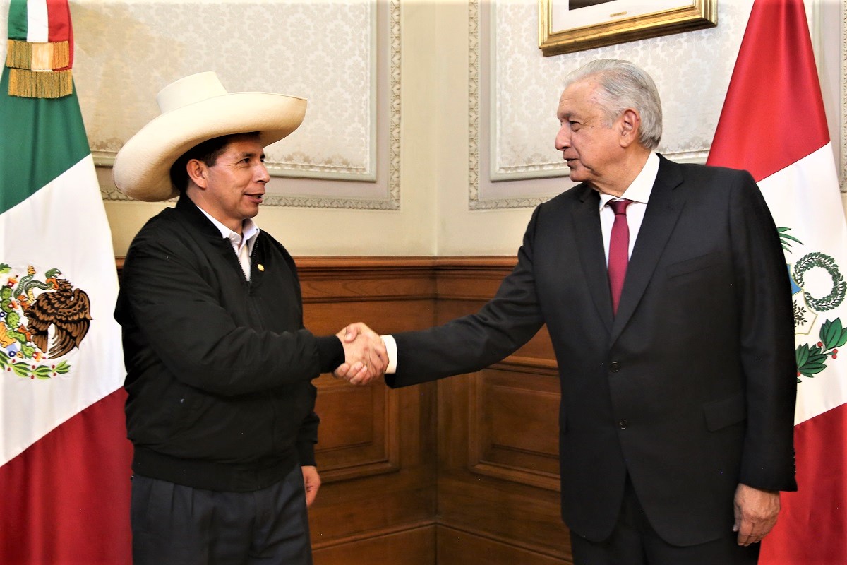 Andrés Manuel López Obrador AMLO, se reunió con Pedro Castillo y otros gobernantes del continente.