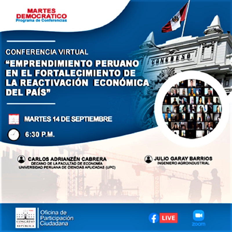 Foro en el Congreso "Emprendimiento peruano en el fortalecimiento de la reactivación económica del país"