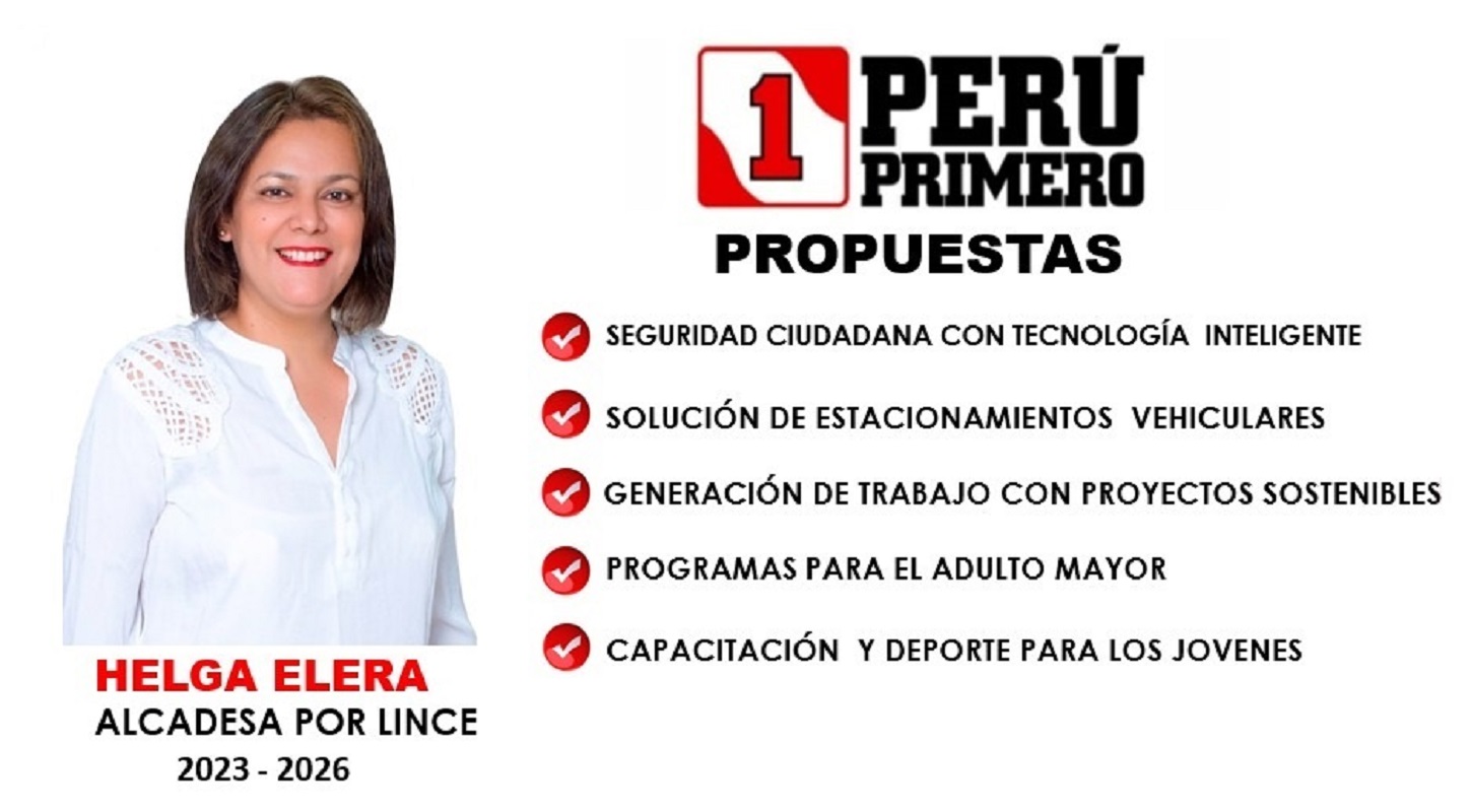 Periodista Helga Paola Elera Pitta, confirmó su postulación con Perú Primero a la alcaldía de Lince en Lima.