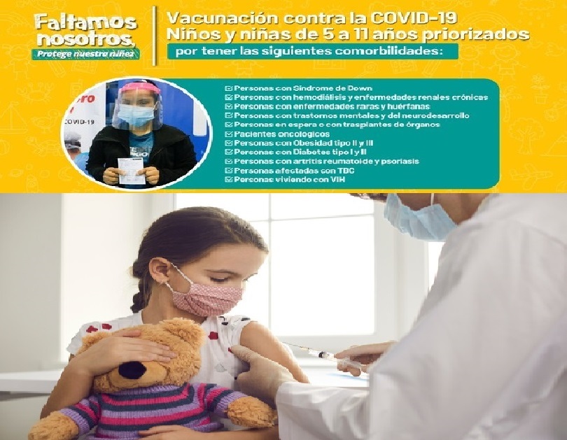 21 de enero llegan lotes de vacunas para inmunizar a los niños, empezará con población con comorbilidades e inmunodepresión.