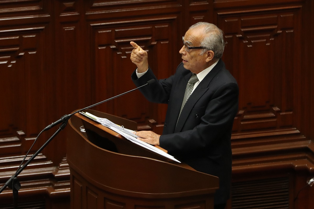 AVANCE. Presidente del Consejo de Ministros Aníbal Torres Vásquez, asiste a interpelación del Congreso de la República.