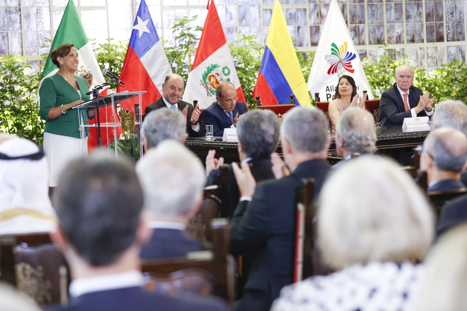 En ceremonia por el 12° aniversario de la Alianza del Pacífico, la mandataria ratificó compromiso del Perú con este ente de unidad regional.