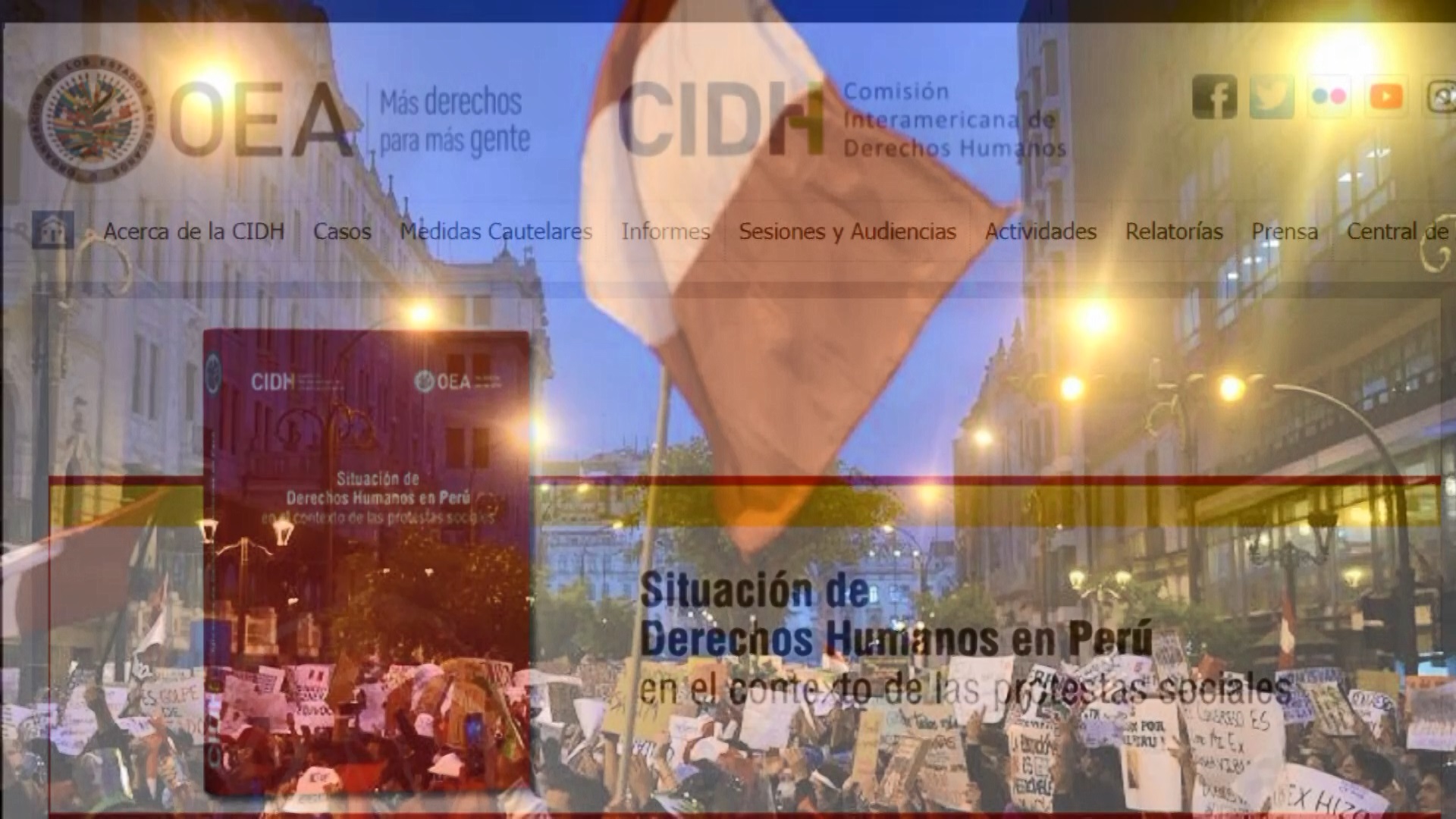 CIDH concluye que en el Perú el Estado hizo uso excesivo e indiscriminado de la fuerza y graves violaciones a los derechos humanos.