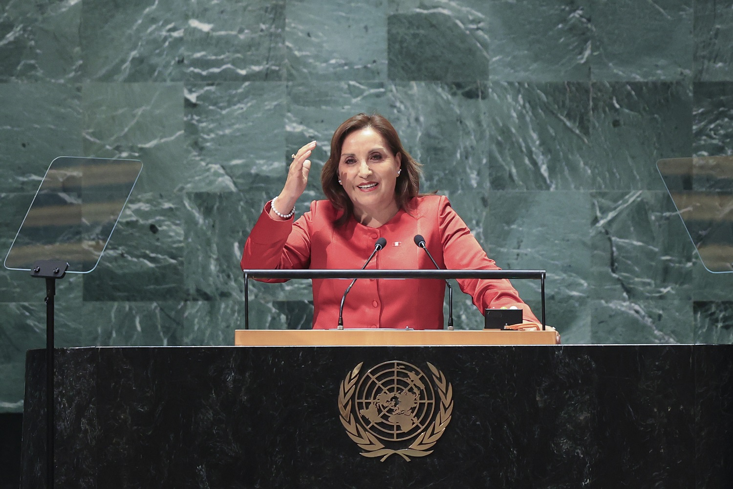Presidenta Boluarte "En Perú S/ 4 mil millones para enfrentar a El Niño", por eso planteo a la ONU un pacto de cooperación y acción internacional.