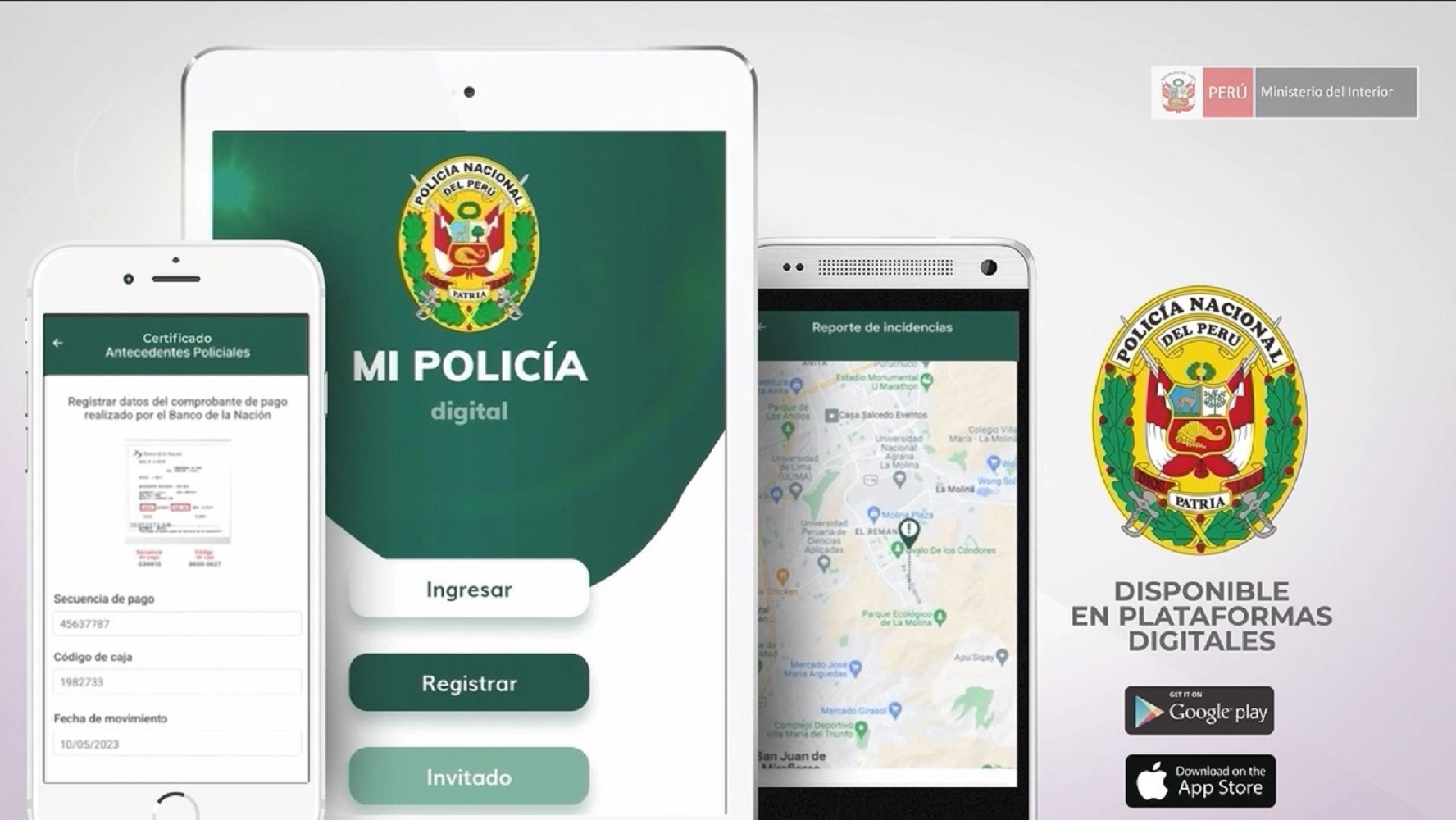 “Mi Policía Digital” El aplicativo móvil ciudadano, para reportar incidentes a la PNP en tiempo real.