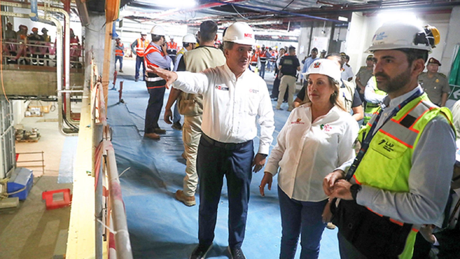 Presidenta Boluarte durante visita al nuevo Aeropuerto Internacional Jorge Chávez “Perú será el hub comercial, logístico y turístico de Latinoamérica”