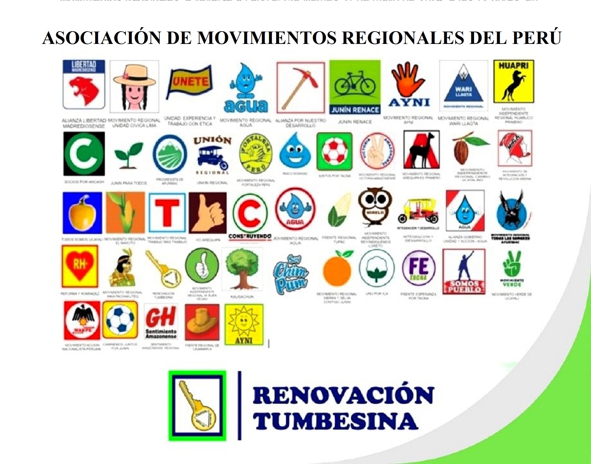 Asociación de Movimientos Regionales del Perú en contra de la decisión del Congreso de la República de eliminar a los Movimientos Regionales.