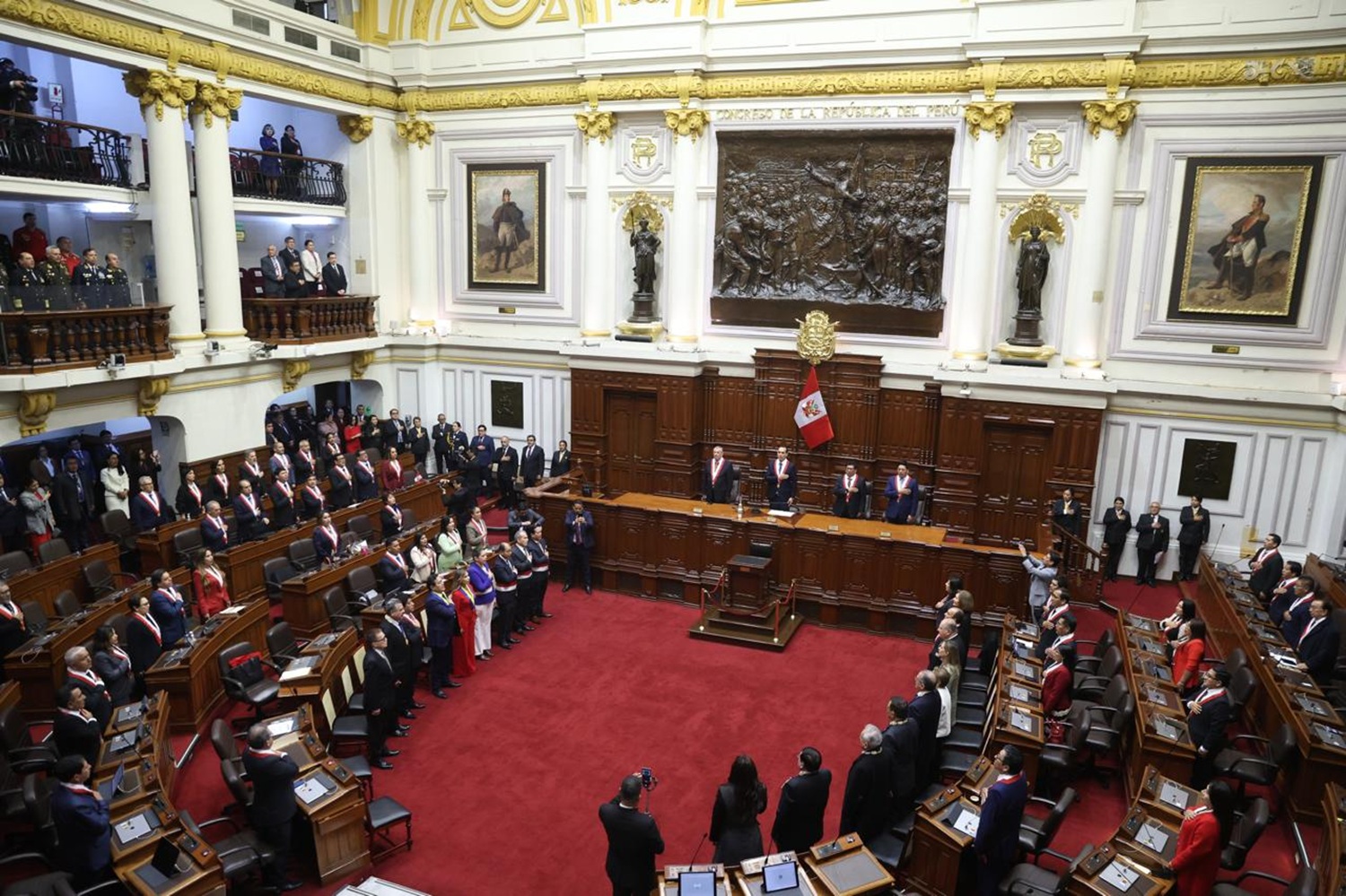 Parlamento peruano reafirma su rol como baluarte de la democracia en sus 203 años de creación institucional por José de San Martín en 1822.