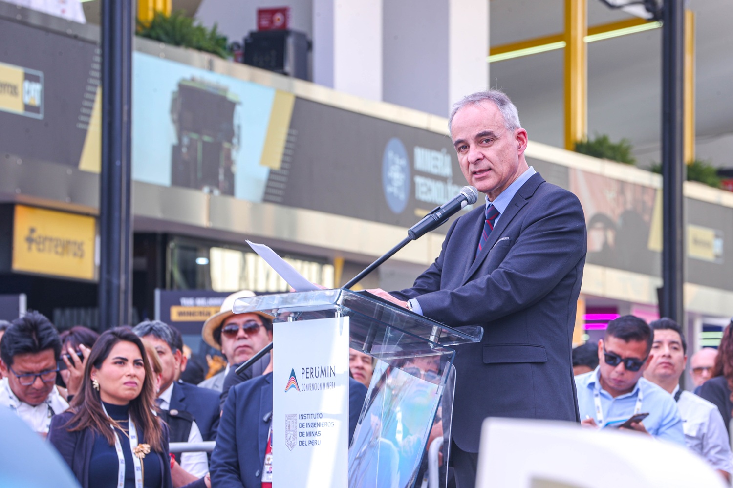 EXTEMIN (PERUMIN 37): Ministro Montero (Minem) tras inaugurar cónclave minero destaca el rol de la tecnología en la minería sostenible del Perú.