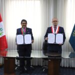 Firma de Convenio Interinstitucional FMP-AMAG: En presencia de las más altas autoridades del Fuero Militar Policial y la Academia de la Magistratura.