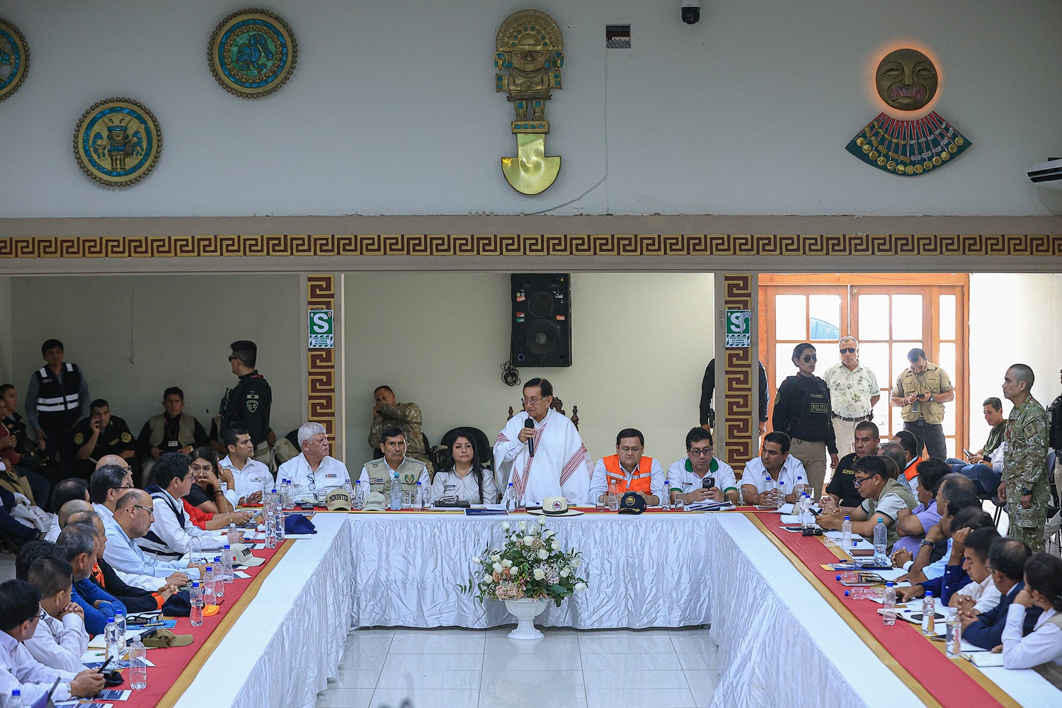 Presidente Balcázar en Lambayeque: "Prioridad es mitigar efectos del fenómeno climático, Lambayeque y Piura unen fuerzas con Estado".