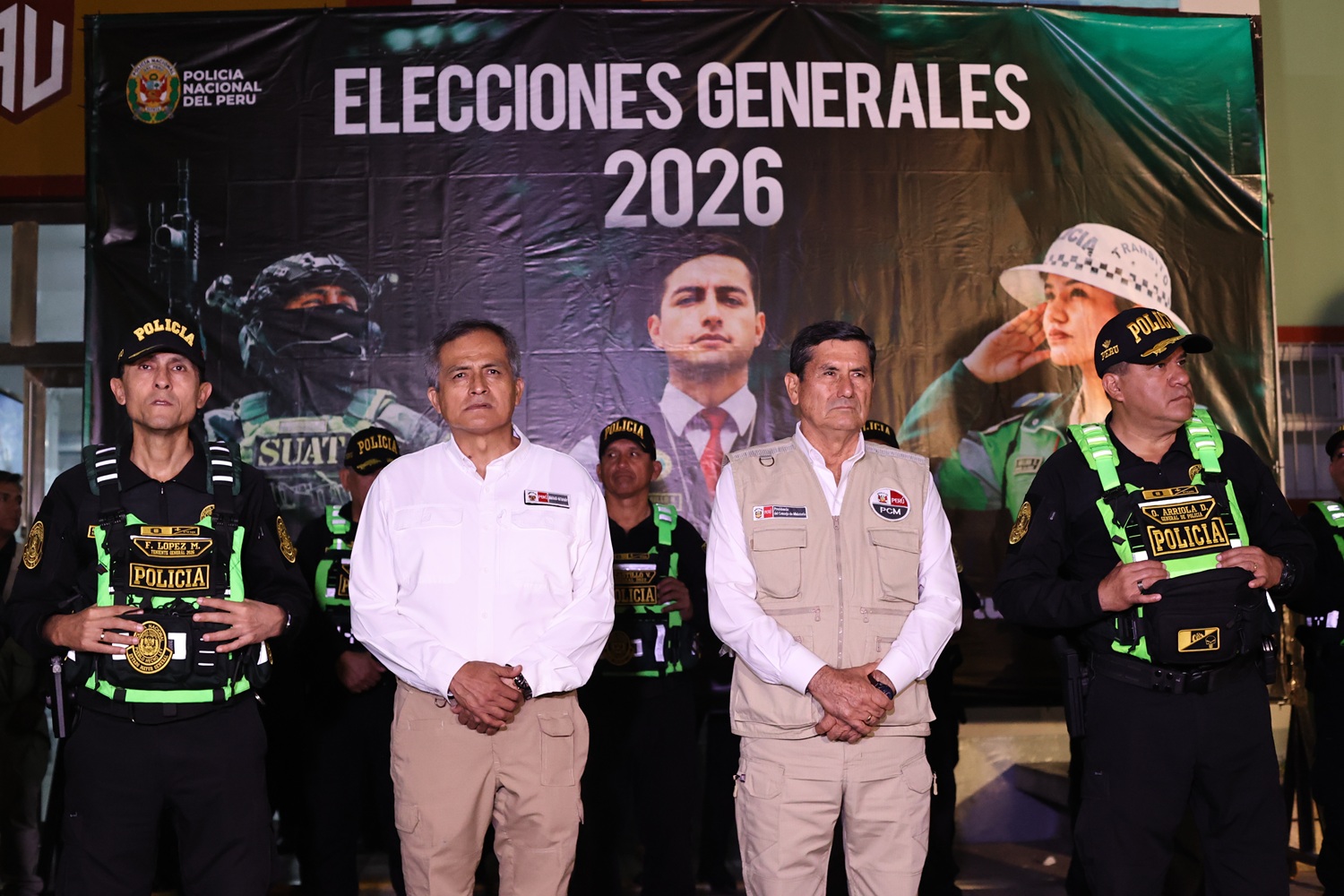 "Muro de Seguridad: Más de 100 mil efectivos se despliegan en todo el territorio, el mayor operativo electoral de la historia del Perú".