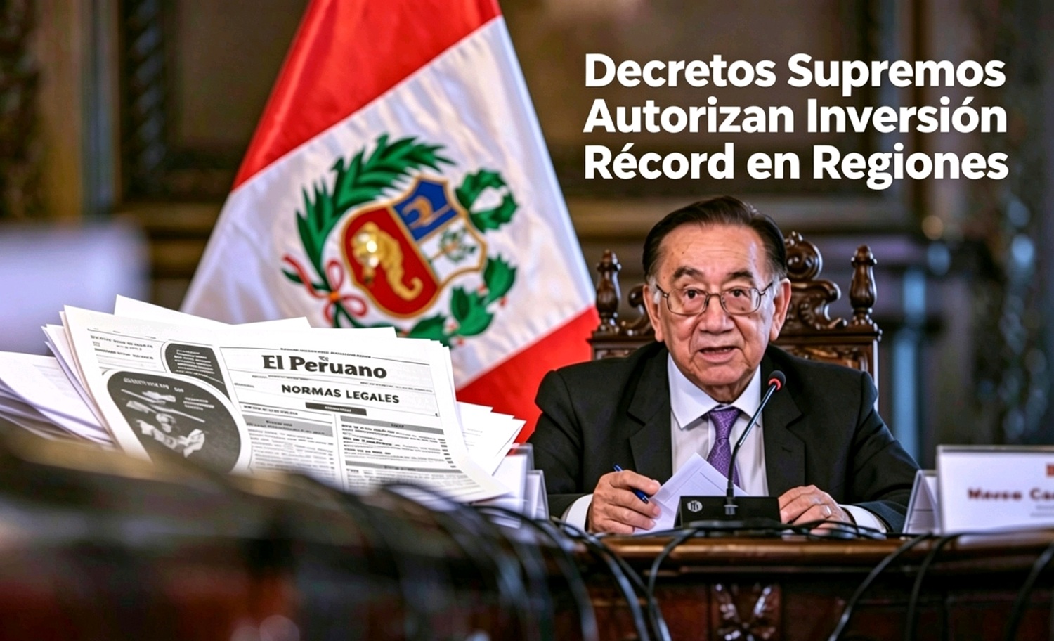 Decretos Supremos Autorizan Inversión Récord en Regiones: Gobierno de Balcázar desembolsa S/ 33 millones para impulsar salud y transporte en Cusco y Lambayeque.