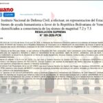 Respaldo Oficial a Venezuela: Resolución Suprema N.º 189‑2026‑PCM autoriza más de 278 mil soles en ayuda humanitaria consistente en bienes para víctimas de doble sismo en el país caribeño.