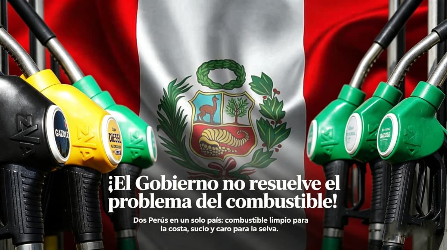 ¡El Gobierno no soluciona el tema de los combustibles! Dos Perú en un mismo país: combustible limpio para la costa, y sucio y caro para la selva. Es 66 veces más contaminante y cuesta S/ 22 el galón, la razón de un Ucayali paralizado.