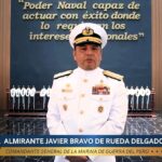 Comandante General de la Marina, Almirante Javier Bravo de Rueda Delgado: A doscientos cinco años de su creación y ciento cuarenta y siete del Combate de Angamos, la Marina de Guerra del Perú reafirma su compromiso a la patria.