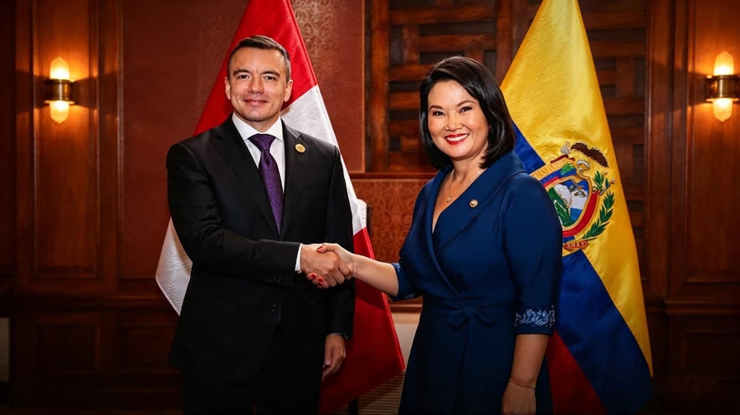 Perú y Ecuador fortalecen lazos: Noboa llega a Lima y se reunirá con Keiko Fujimori para Encuentro Presidencial y XVII Gabinete Binacional; en la misma se hará el traspaso de la Presidencia Pro Tempore de la Comunidad Andina (CAN).