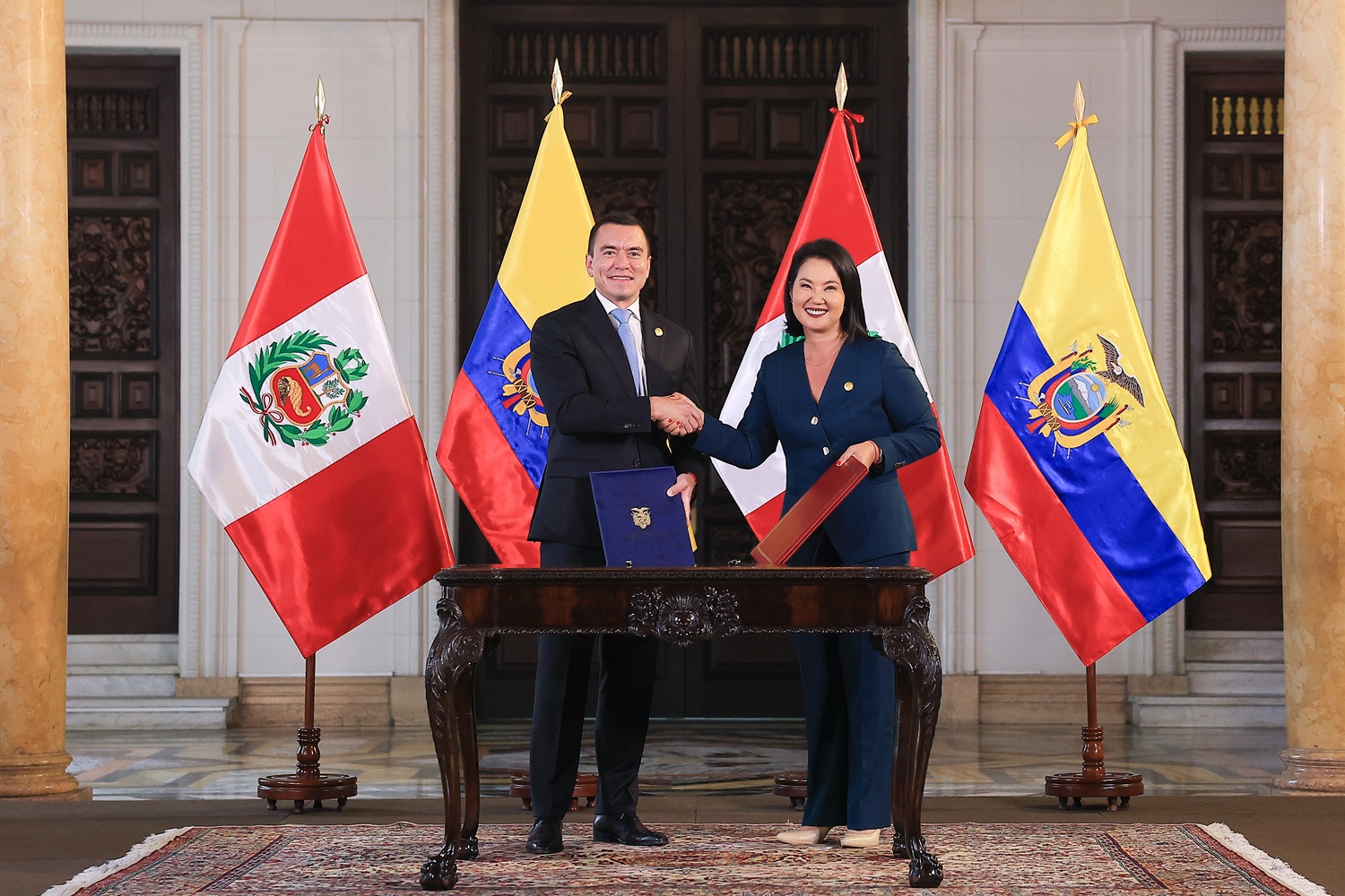 Declaración Presidencial de Lima - Encuentro Presidencial y XVII Gabinete Binacional Perú – Ecuador, suscrita por los Presidentes Keiko Fujimori y Daniel Noboa, de las Repúblicas del Perú y Ecuador respectivamente.